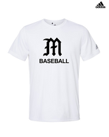 Mott Community College Baseball Logo M Baseball - Mens Adidas Performance Shirt