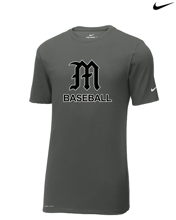 Mott Community College Baseball Logo M Baseball - Mens Nike Cotton Poly Tee