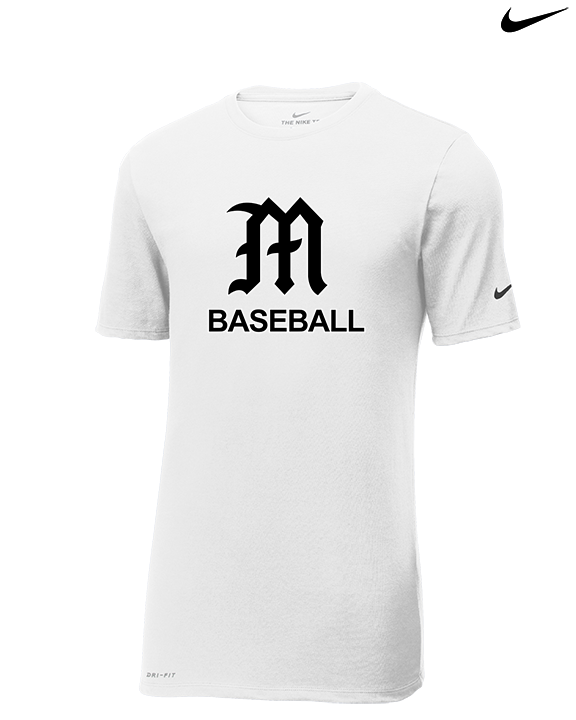 Mott Community College Baseball Logo M Baseball - Mens Nike Cotton Poly Tee