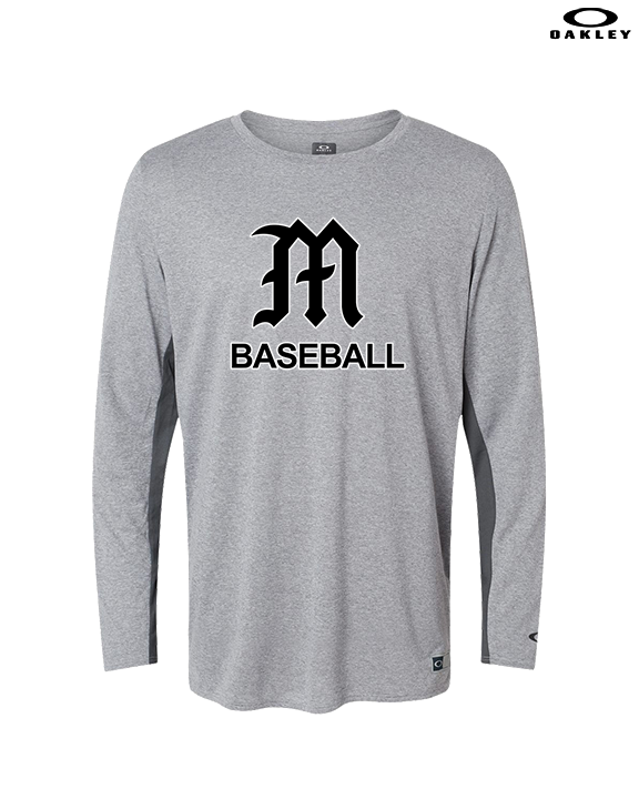 Mott Community College Baseball Logo M Baseball - Mens Oakley Longsleeve