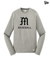 Mott Community College Baseball Logo M Baseball - New Era Performance Long Sleeve