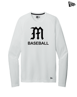 Mott Community College Baseball Logo M Baseball - New Era Performance Long Sleeve