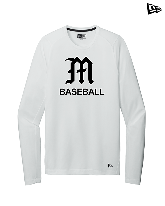 Mott Community College Baseball Logo M Baseball - New Era Performance Long Sleeve