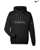 Mott Community College Baseball Logo M Baseball - Nike Club Fleece Hoodie