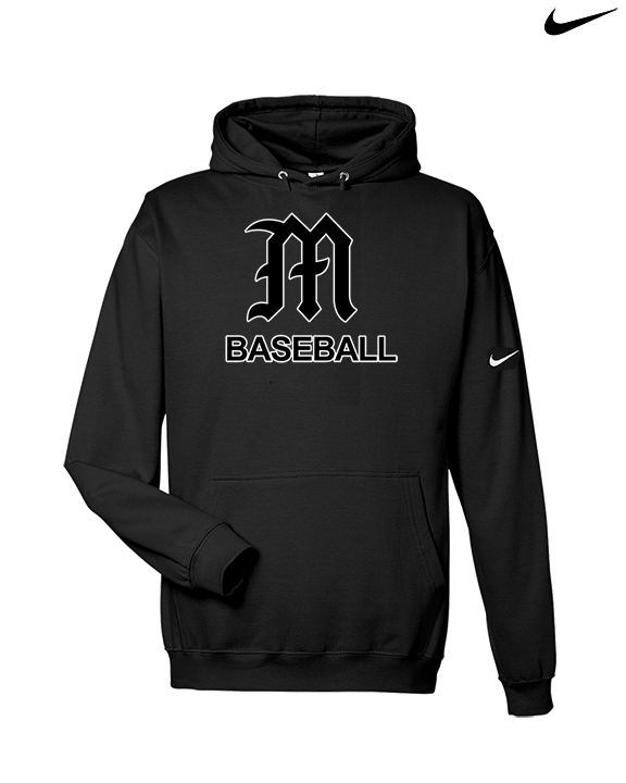 Mott Community College Baseball Logo M Baseball - Nike Club Fleece Hoodie