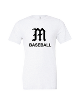 Mott Community College Baseball Logo M Baseball - Tri-Blend Shirt