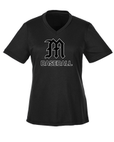 Mott Community College Baseball Logo M Baseball - Womens Performance Shirt