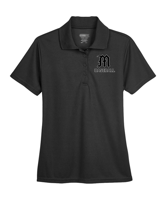 Mott Community College Baseball Logo M Baseball - Womens Polo