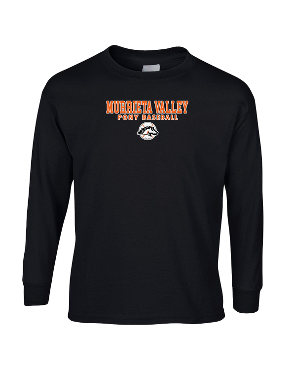 Murrieta Valley Pony Baseball Block - Mens Cotton Long Sleeve