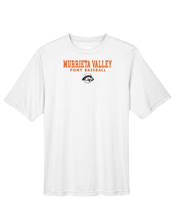 Murrieta Valley Pony Baseball Block - Performance T-Shirt