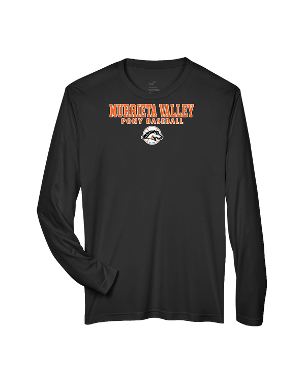 Murrieta Valley Pony Baseball Block - Performance Long Sleeve