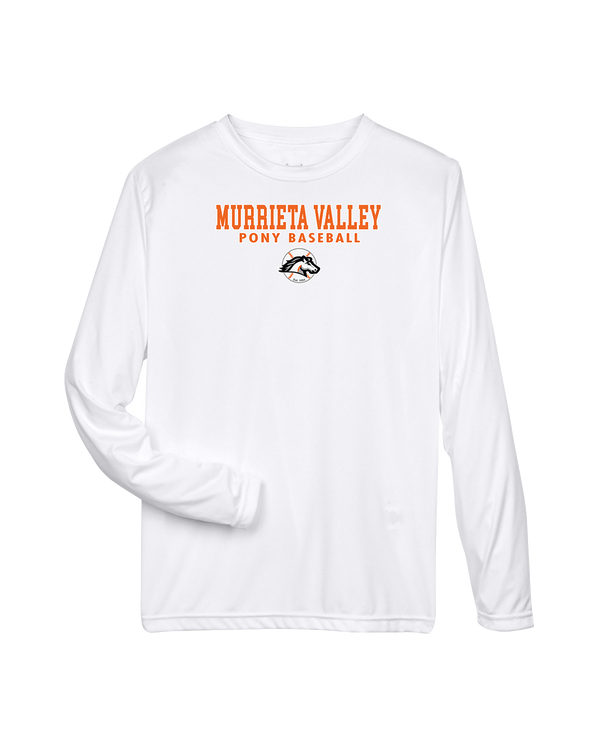 Murrieta Valley Pony Baseball Block - Performance Long Sleeve