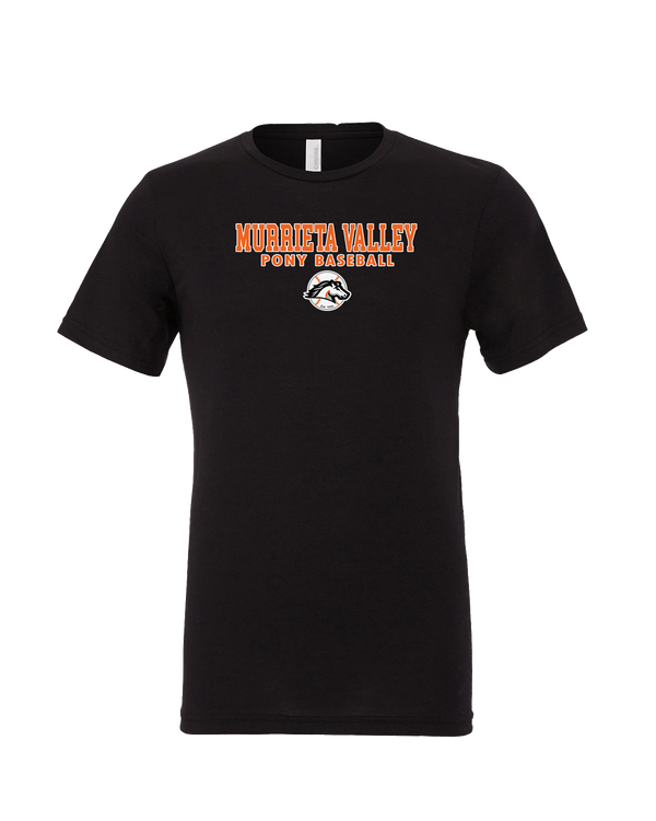 Murrieta Valley Pony Baseball Block - Mens Tri Blend Shirt