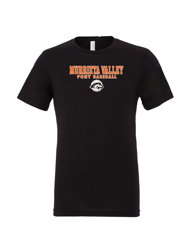 Murrieta Valley Pony Baseball Block - Mens Tri Blend Shirt