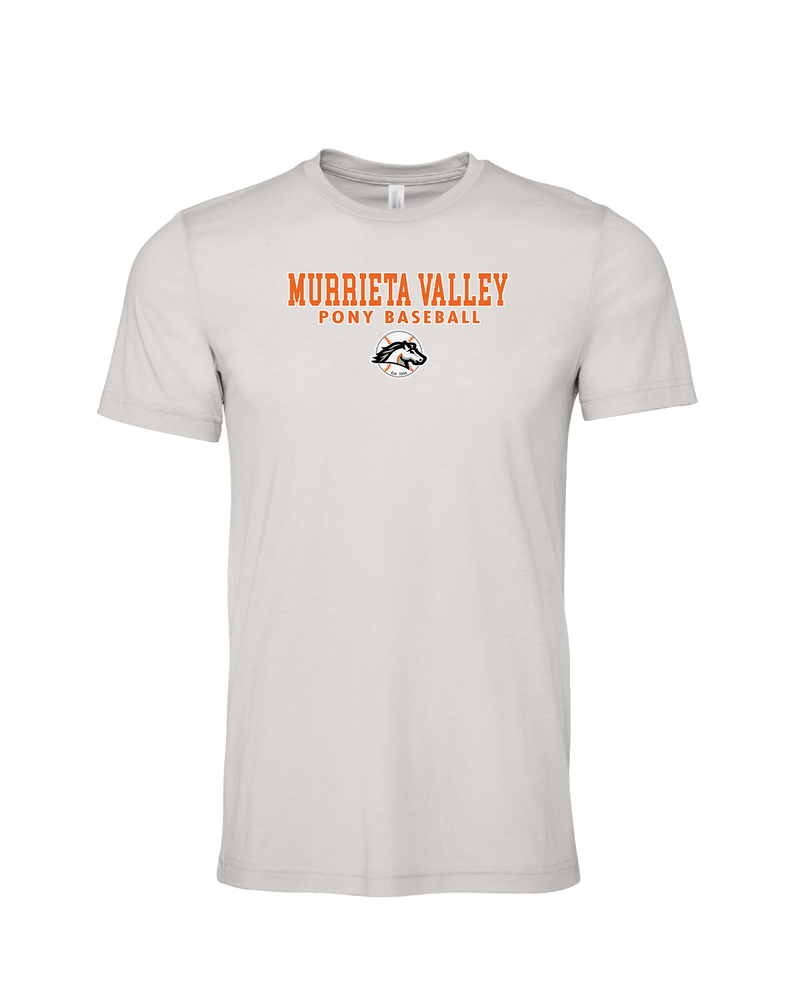 Murrieta Valley Pony Baseball Block - Mens Tri Blend Shirt