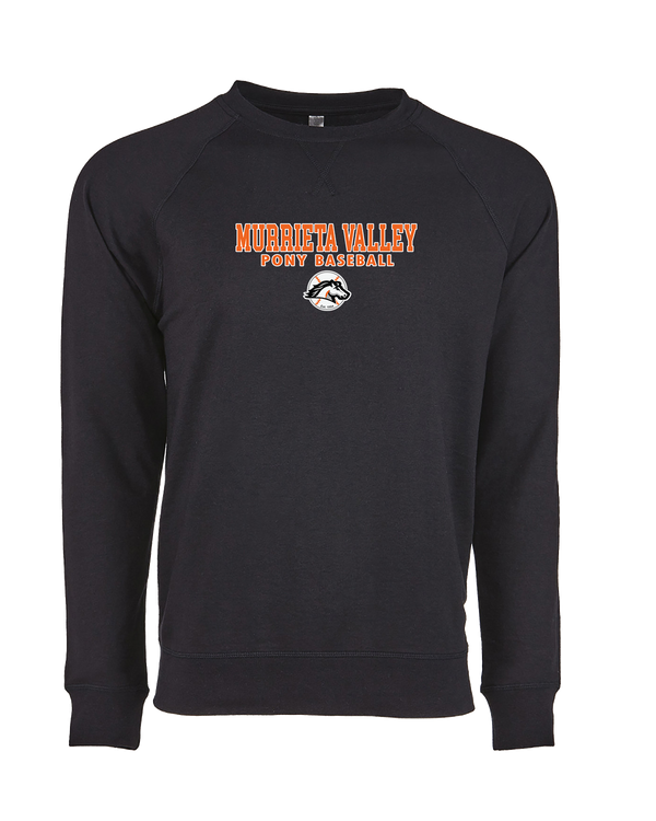 Murrieta Valley Pony Baseball Block - Crewneck Sweatshirt