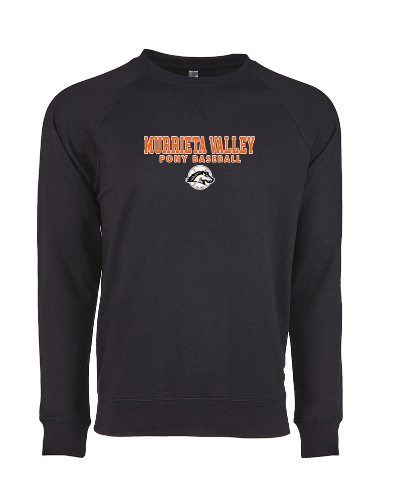 Murrieta Valley Pony Baseball Block - Crewneck Sweatshirt