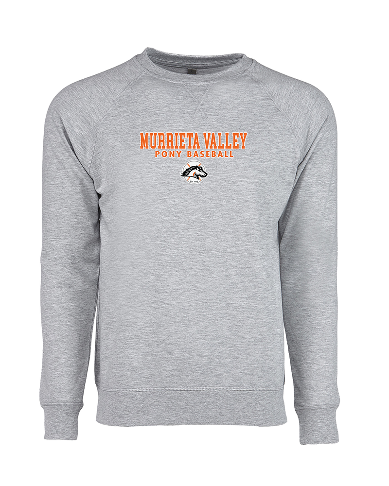 Murrieta Valley Pony Baseball Block - Crewneck Sweatshirt