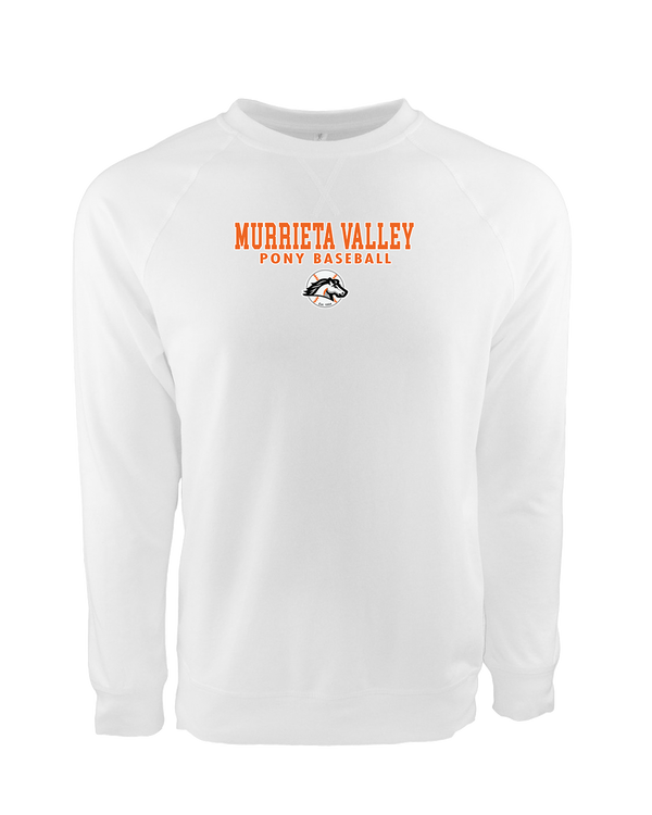 Murrieta Valley Pony Baseball Block - Crewneck Sweatshirt