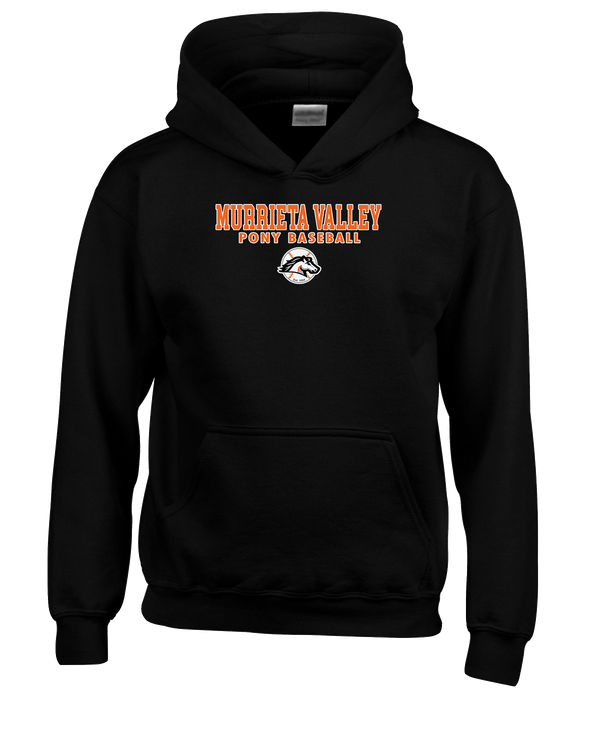 Murrieta Valley Pony Baseball Block - Cotton Hoodie