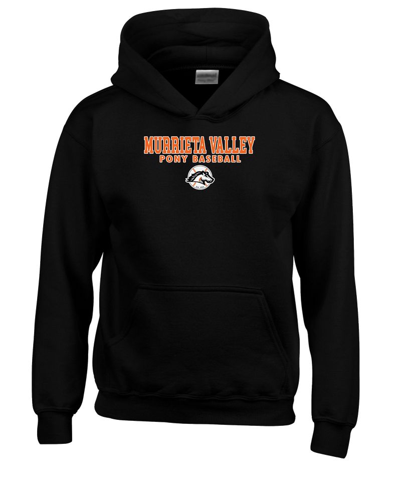 Murrieta Valley Pony Baseball Block - Cotton Hoodie