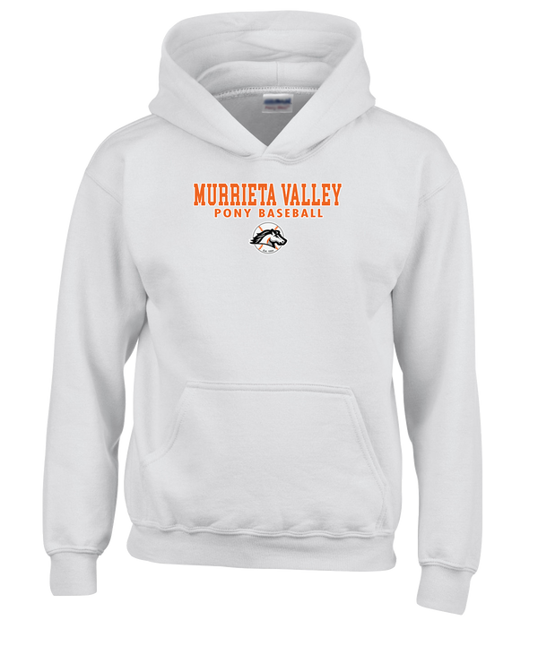 Murrieta Valley Pony Baseball Block - Cotton Hoodie