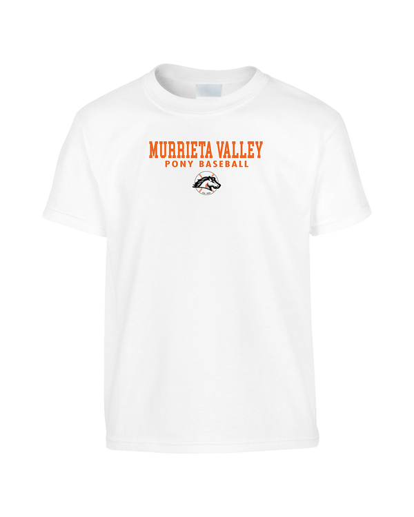 Murrieta Valley Pony Baseball Block - Youth T-Shirt