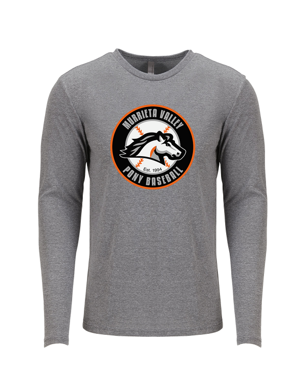 Murrieta Valley Pony Baseball Logo - Tri Blend Long Sleeve