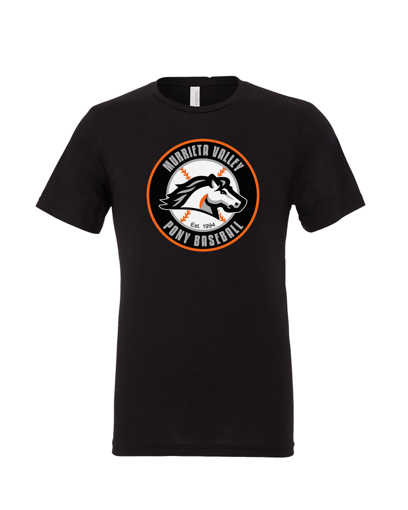 Murrieta Valley Pony Baseball Logo - Mens Tri Blend Shirt