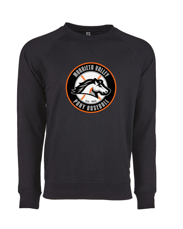 Murrieta Valley Pony Baseball Logo - Crewneck Sweatshirt