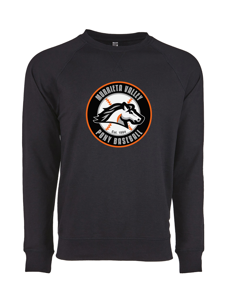 Murrieta Valley Pony Baseball Logo - Crewneck Sweatshirt