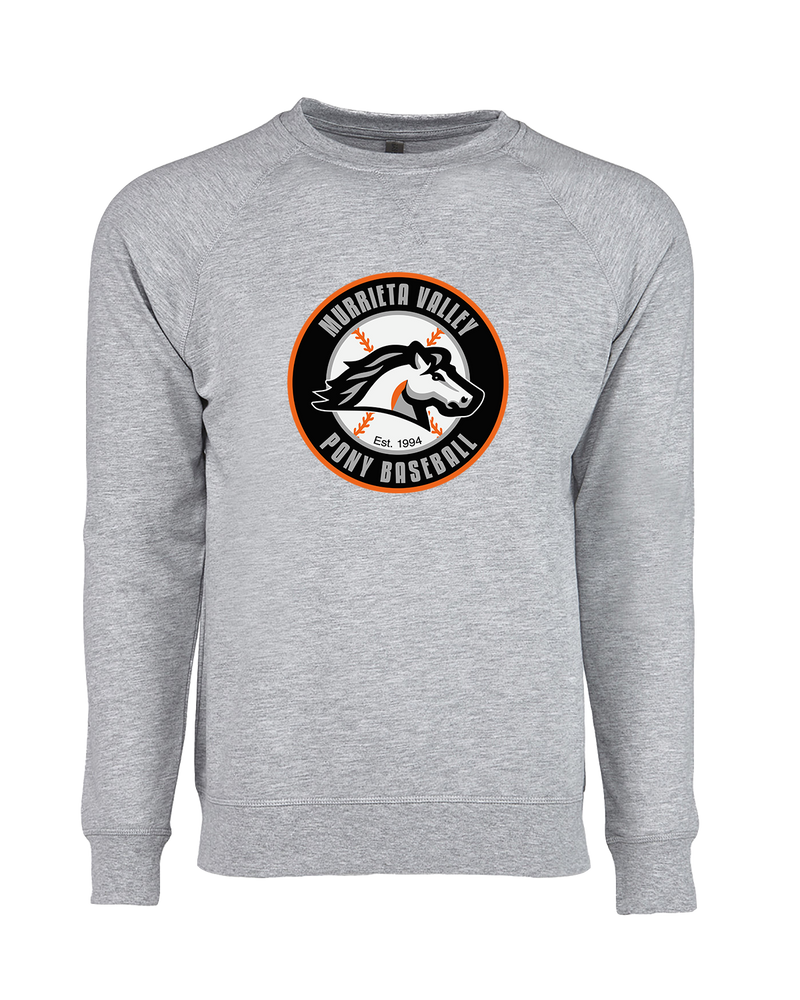 Murrieta Valley Pony Baseball Logo - Crewneck Sweatshirt