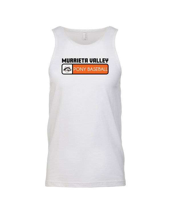 Murrieta Valley Pony Baseball Pennant - Mens Tank Top