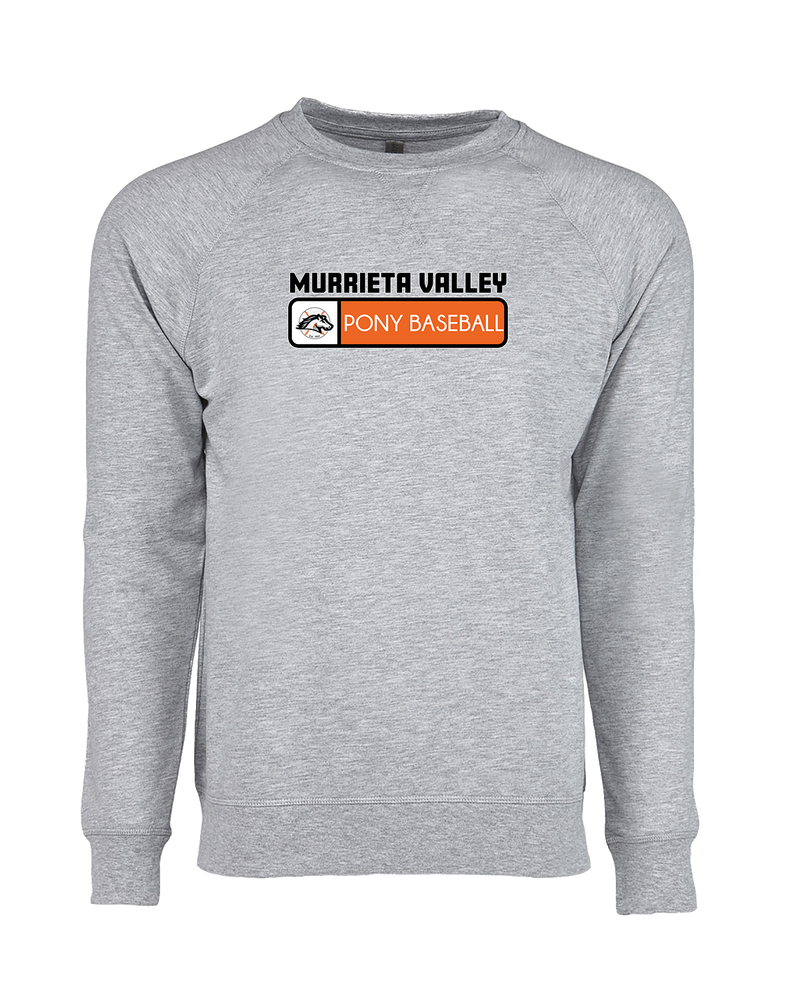 Murrieta Valley Pony Baseball Pennant - Crewneck Sweatshirt