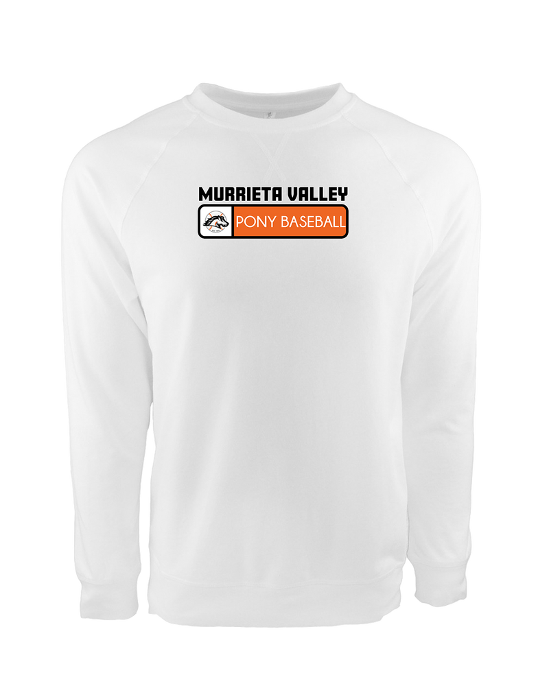 Murrieta Valley Pony Baseball Pennant - Crewneck Sweatshirt