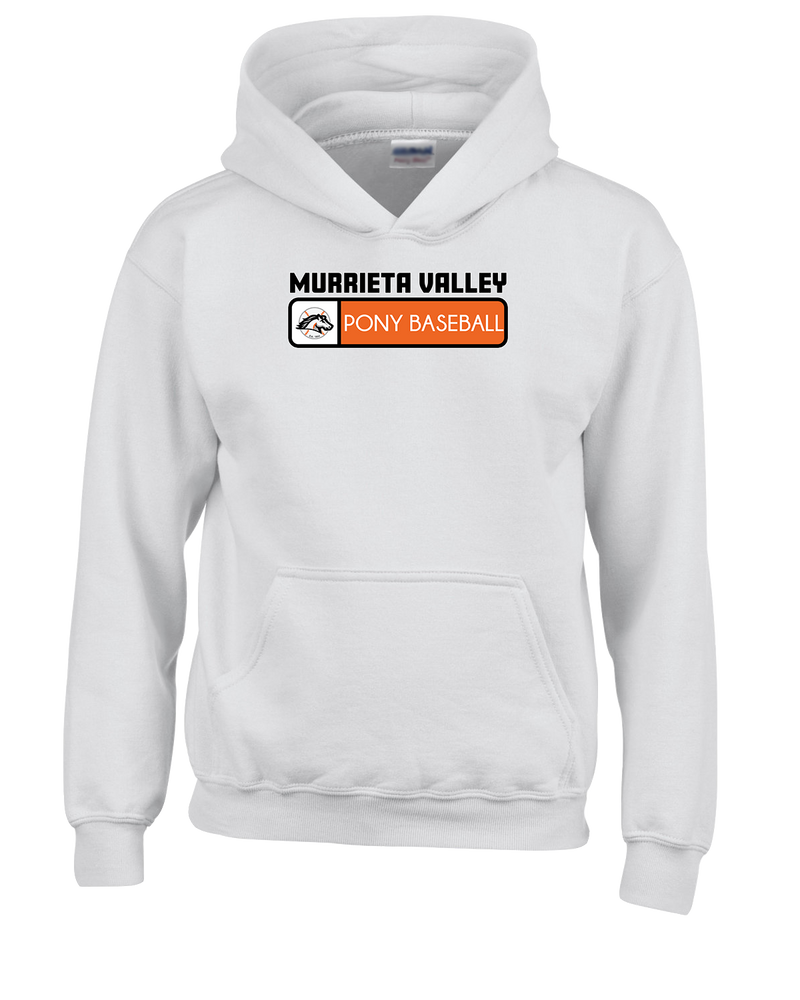 Murrieta Valley Pony Baseball Pennant - Cotton Hoodie