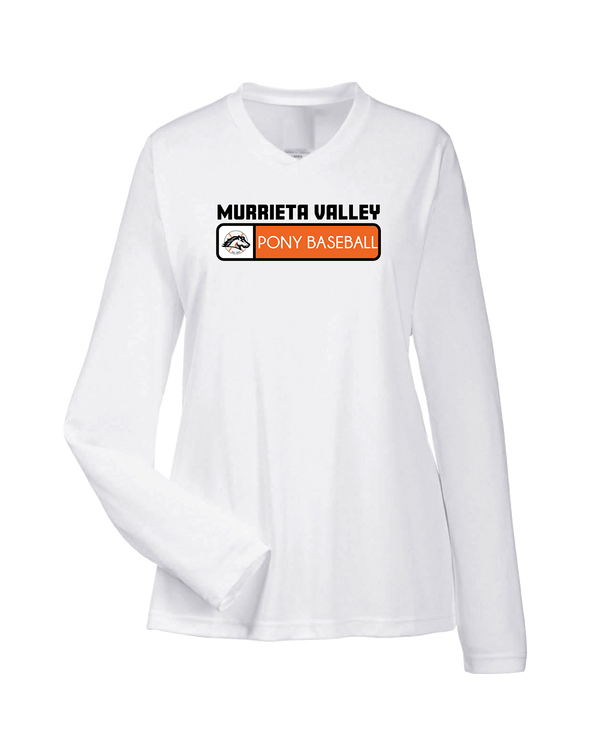 Murrieta Valley Pony Baseball Pennant - Womens Performance Long Sleeve