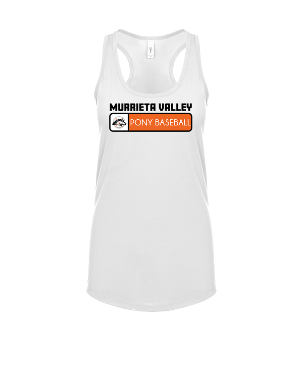 Murrieta Valley Pony Baseball Pennant - Womens Tank Top