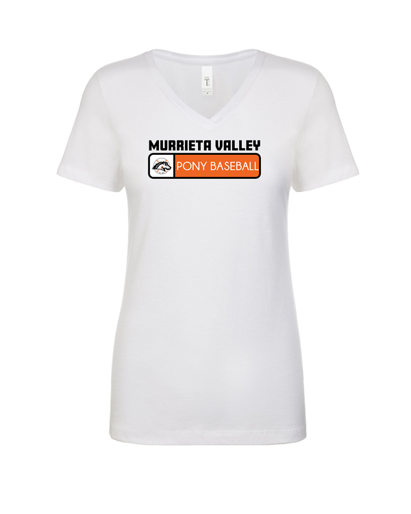 Murrieta Valley Pony Baseball Pennant - Womens V-Neck