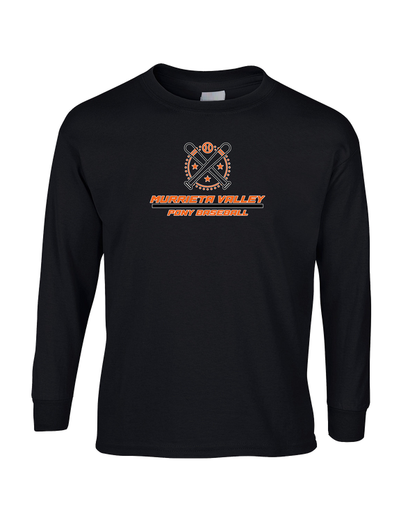 Murrieta Valley Pony Baseball Split - Mens Cotton Long Sleeve