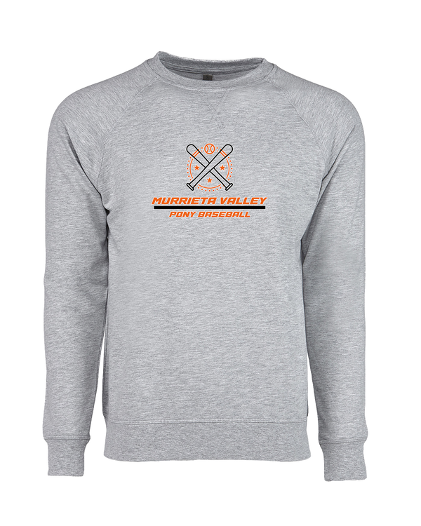 Murrieta Valley Pony Baseball Split - Crewneck Sweatshirt