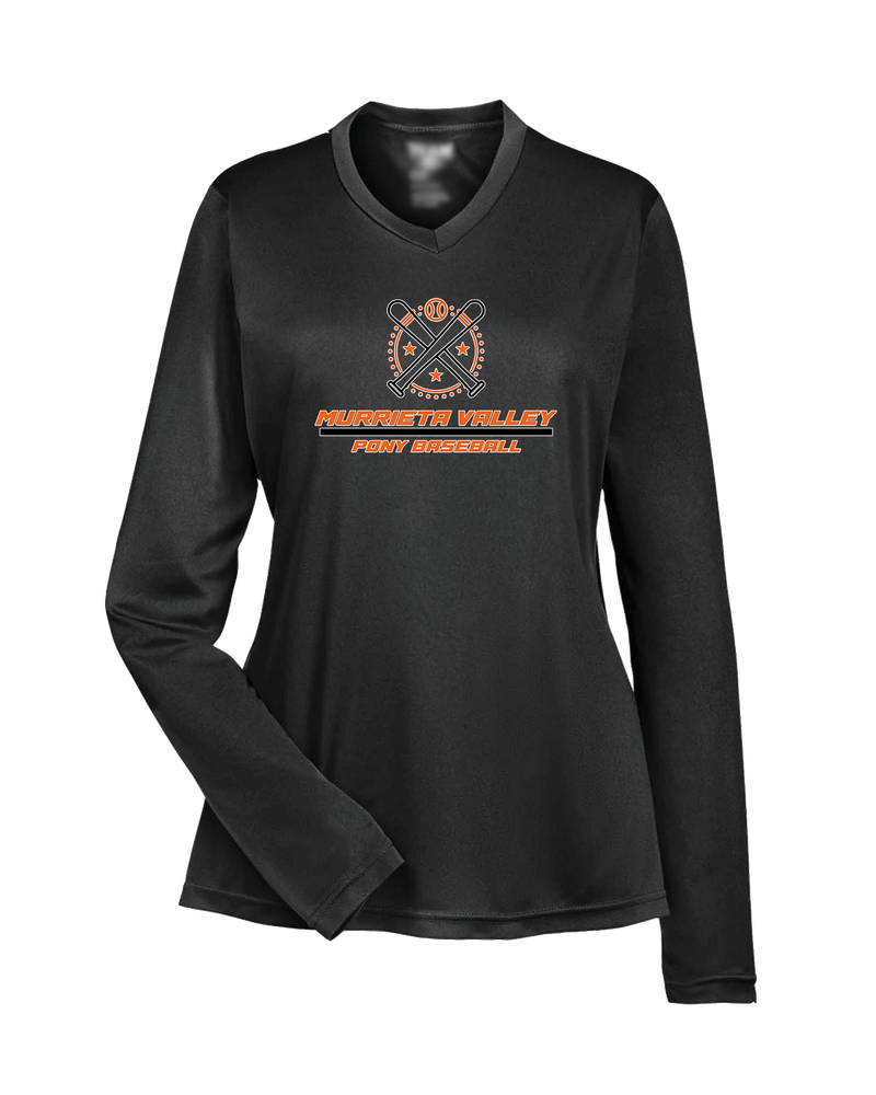 Murrieta Valley Pony Baseball Split - Womens Performance Long Sleeve