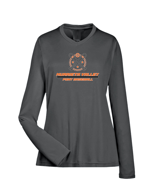 Murrieta Valley Pony Baseball Split - Womens Performance Long Sleeve