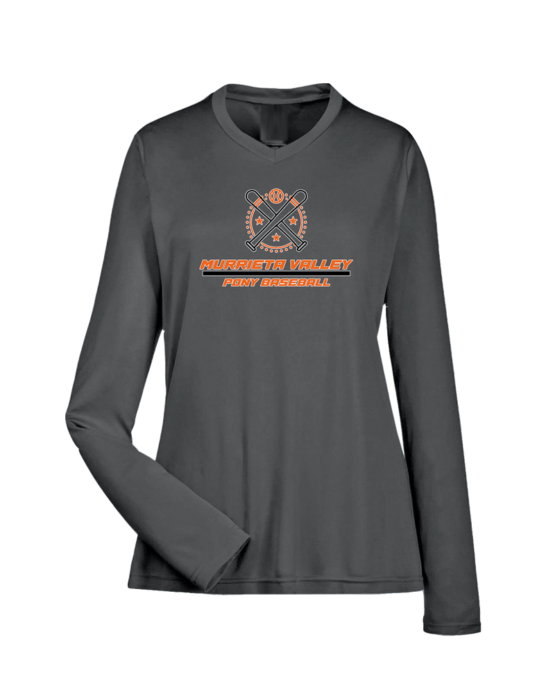 Murrieta Valley Pony Baseball Split - Womens Performance Long Sleeve