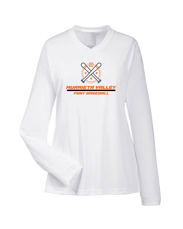 Murrieta Valley Pony Baseball Split - Womens Performance Long Sleeve