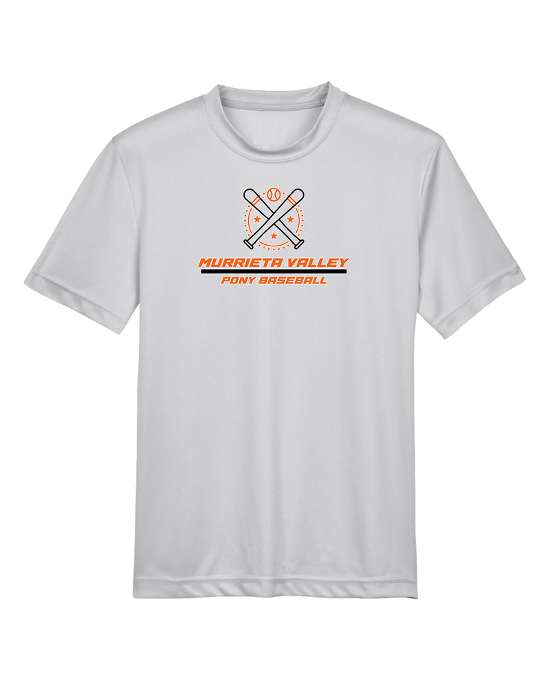 Murrieta Valley Pony Baseball Split - Youth Performance T-Shirt