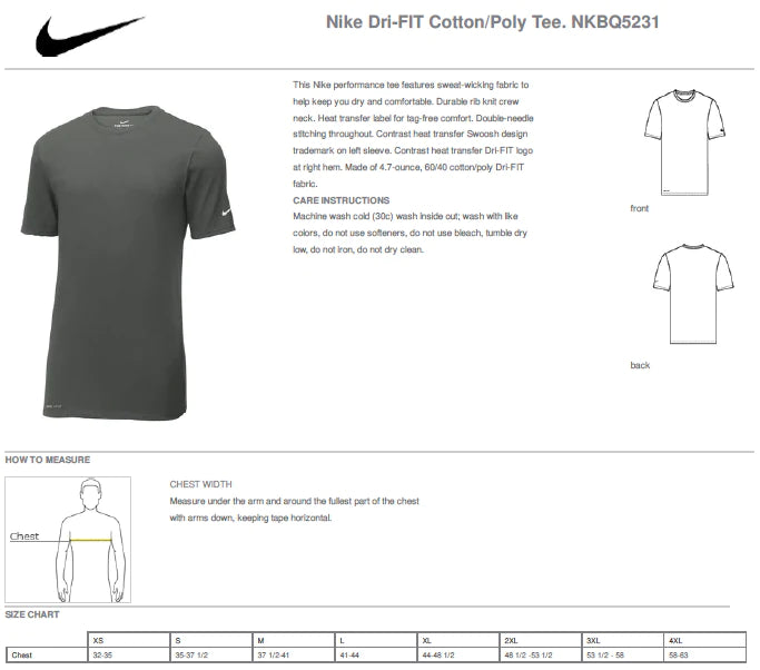 Somerset College Prep Basketball - Nike Cotton Poly Dri-Fit