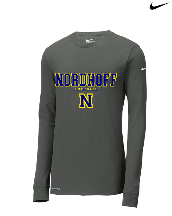 Nordhoff HS Football Block - Mens Nike Longsleeve