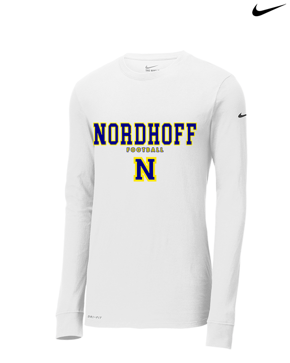 Nordhoff HS Football Block - Mens Nike Longsleeve