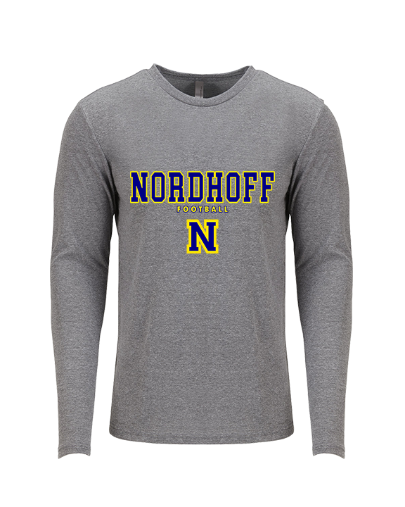 Nordhoff HS Football Block - Tri-Blend Long Sleeve